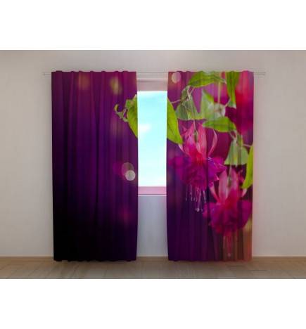 1,00 € Personalisierter Vorhang – fuchsiafarbene Blätter und Blumen