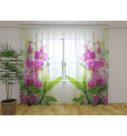 Personalisierter Vorhang – Sommerblätter und Blumen
