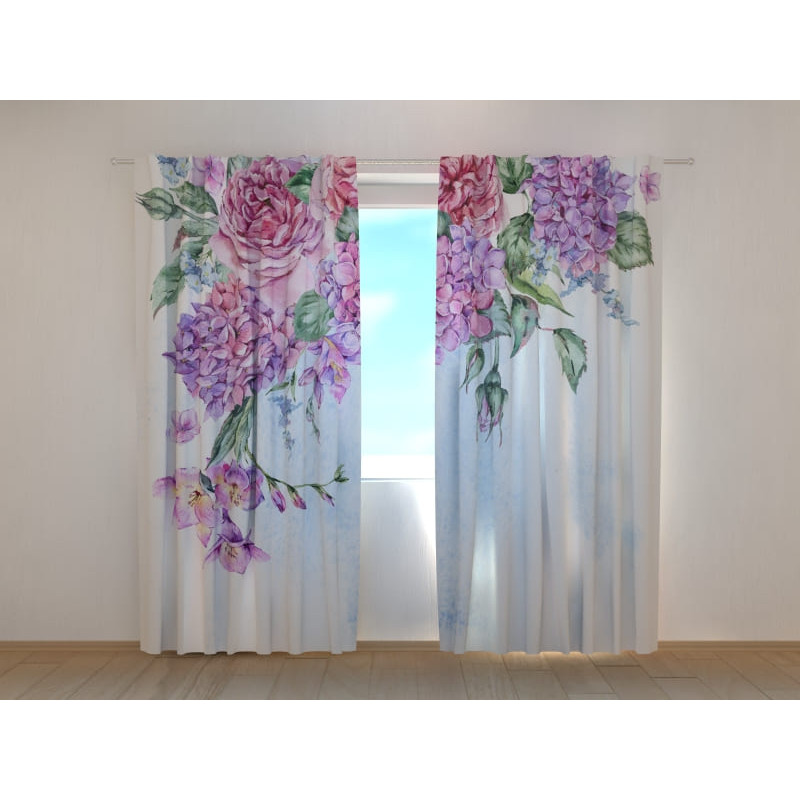1,00 € Personalized Curtain - Exquisite Leaves and Flowers