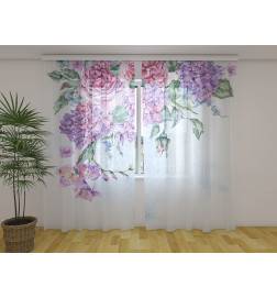 Personalisierter Vorhang – exquisite Blätter und Blumen