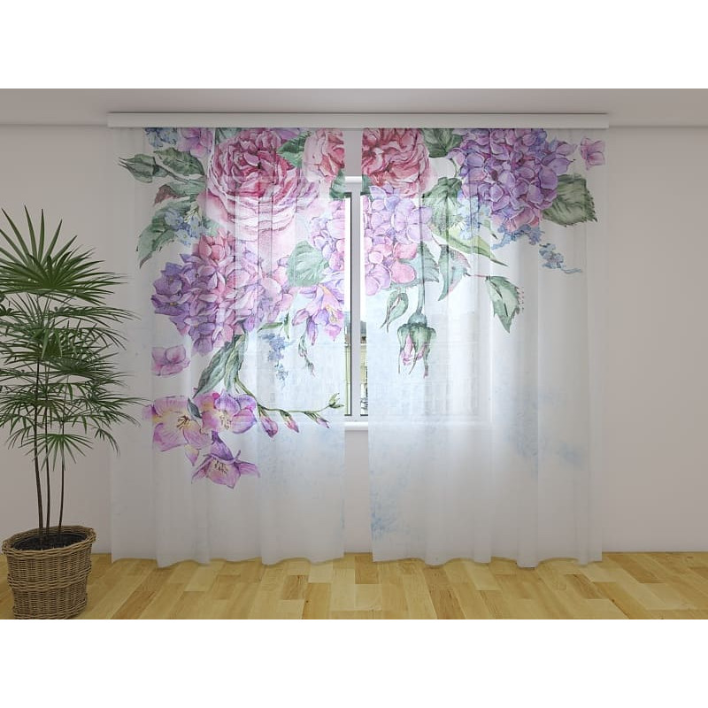 1,00 € Personalisierter Vorhang – exquisite Blätter und Blumen