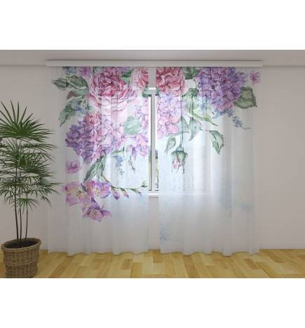 Personalisierter Vorhang – exquisite Blätter und Blumen