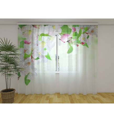 1,00 € Personalized Curtain - Delicate Leaves and Flowers
