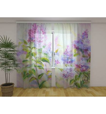 Gepersonaliseerde tent - Bloemenveld - Met lila bloemen