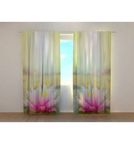 Personalized Curtain - With Pink Lotus Flowers
