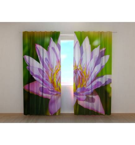 Personalized Curtain - With a colorful lotus flower
