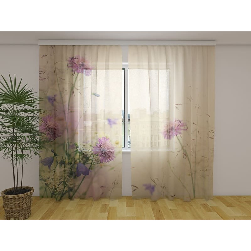1,00 € Personalized Curtain - Pink Wildflower