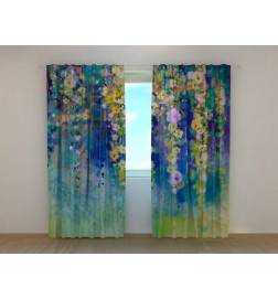 Custom Curtain - Abstract Naif - With Flowers