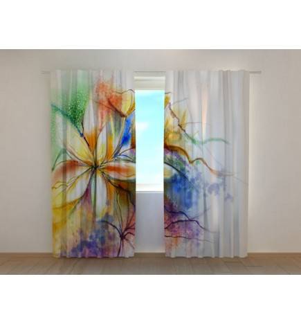 1,00 € Personalized curtain - Naif - With colorful flowers
