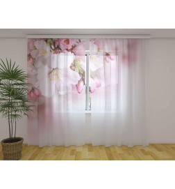 Cortina Personalizada - Elegante - Com Orquídeas Rosa