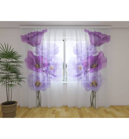 Personalized curtain - designer - Purple flowers
