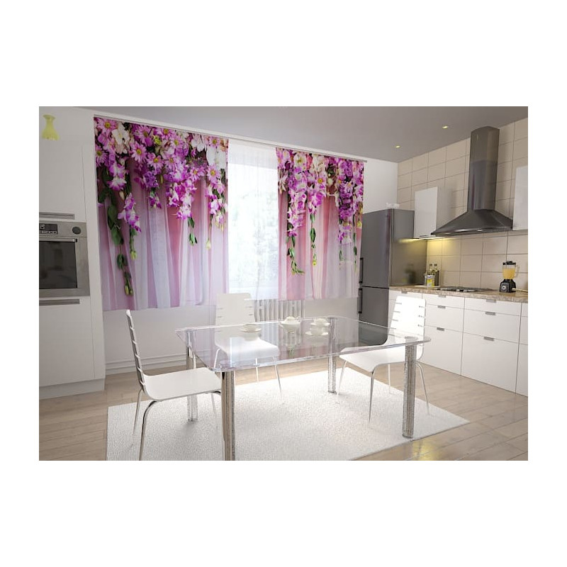 1,00 €Cortina personalizada - Designer - Com flores em cascata