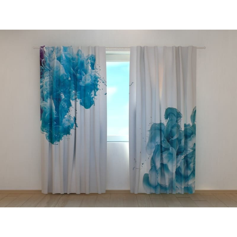 1,00 € Perdeau Personalizat - Abstract si Floral - Flori Albastre