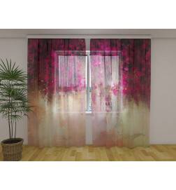 Personalisierter Vorhang – mit kaskadierenden lila Blumen