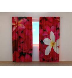 1,00 € Personalized Curtain - White flower and many red flowers