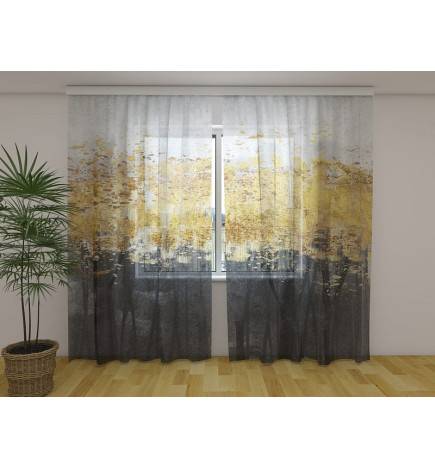 Maßgeschneiderter Vorhang – sehr abstrakt und braun