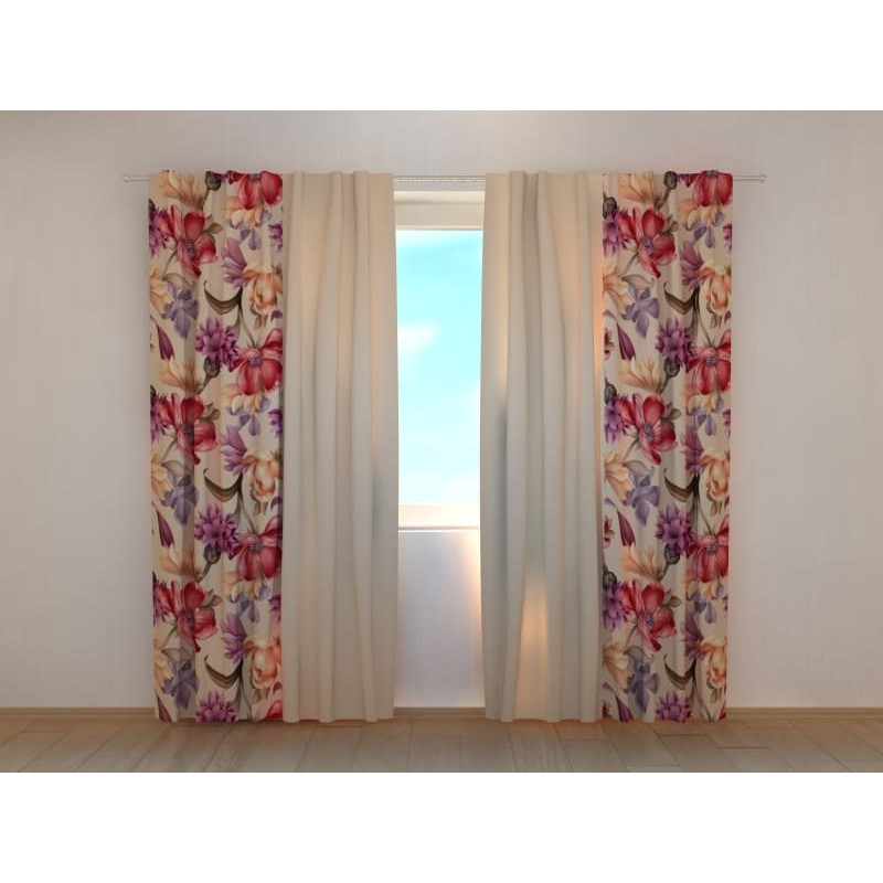 1,00 € Personalisierter Vorhang – Orientalisch mit roten Blumen 1,00 € Personalisierter Vorhang – Orientalisch mit roten Blumen