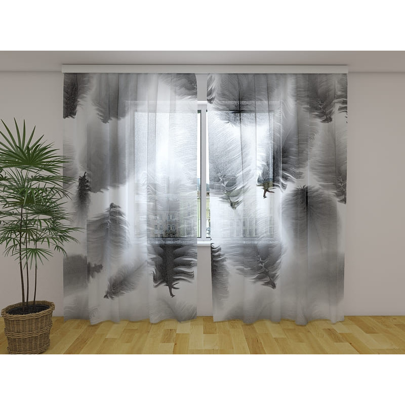 1,00 € Custom curtain - with dark leaves