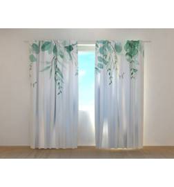1,00 € Maßgeschneiderter Vorhang – Eukalyptusblätter – oben
