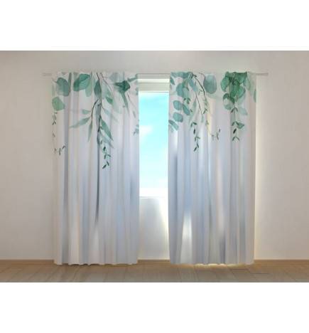 1,00 € Custom Curtain - Eucalyptus Leaves - Top