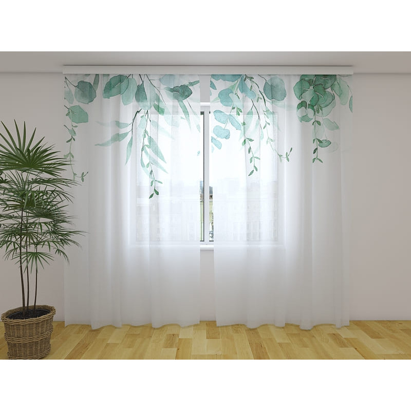1,00 € Custom Curtain - Eucalyptus Leaves - Top