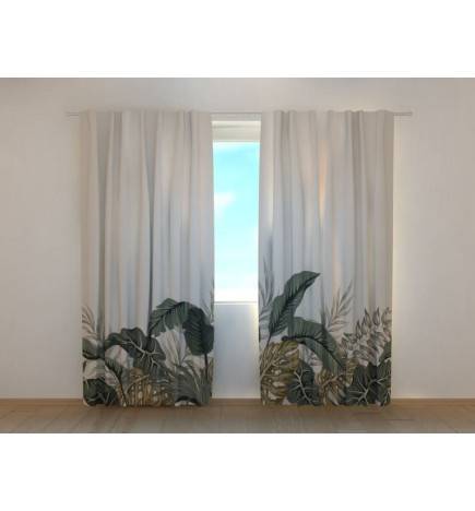 Custom Curtain - Tropical and Green Leaves