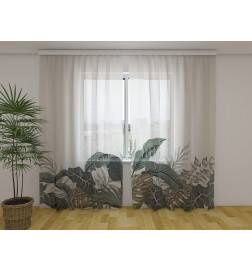 Benutzerdefinierter Vorhang - Tropische und grüne Blätter