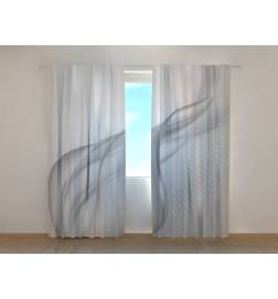 1,00 € Custom curtain - with abstract, gray waves