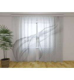 Cortina personalizada - con ondas abstractas y grises