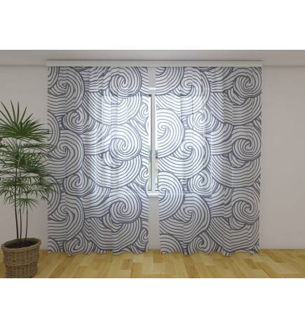 1,00 € Custom curtain - black and white and with curls