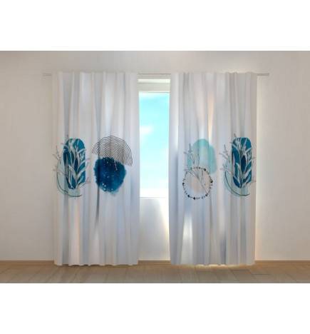 Maßgeschneiderter Vorhang – transparent mit farbenfrohen Designs
