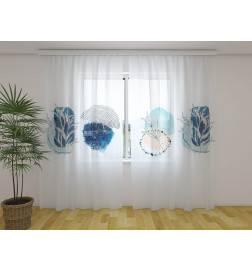 Maßgeschneiderter Vorhang – transparent mit farbenfrohen Designs