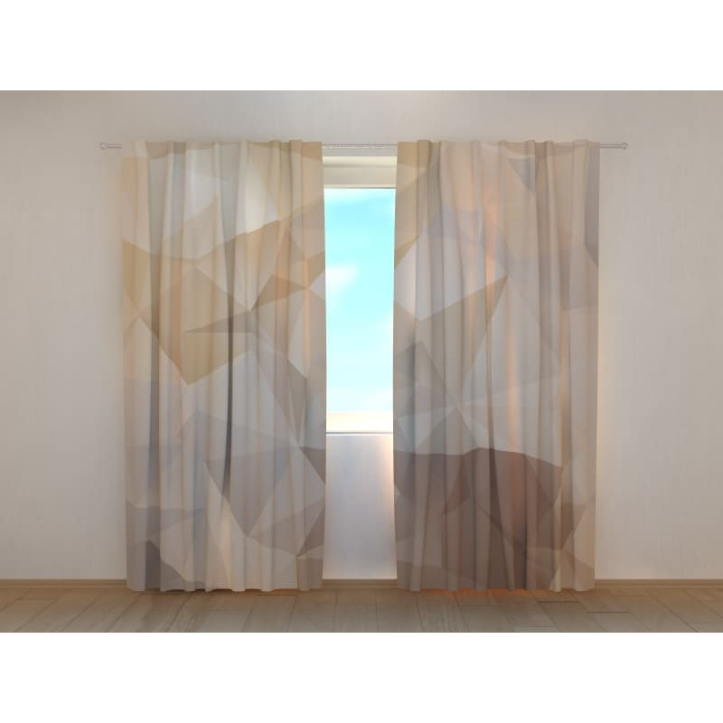 1,00 € Maßgeschneiderter Vorhang – Braun – Abstrakt und Geometrisch