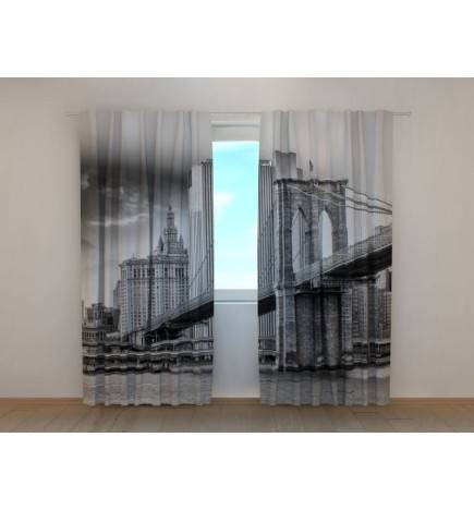 1,00 € Maßgeschneiderter Vorhang – Schwarz-Weiß-Brooklyn