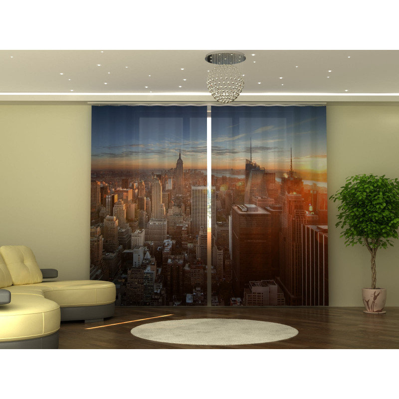 1,00 € Custom Curtain - New York - Tinted red