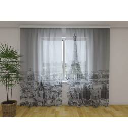 Personalized Curtain - Paris in Black and White