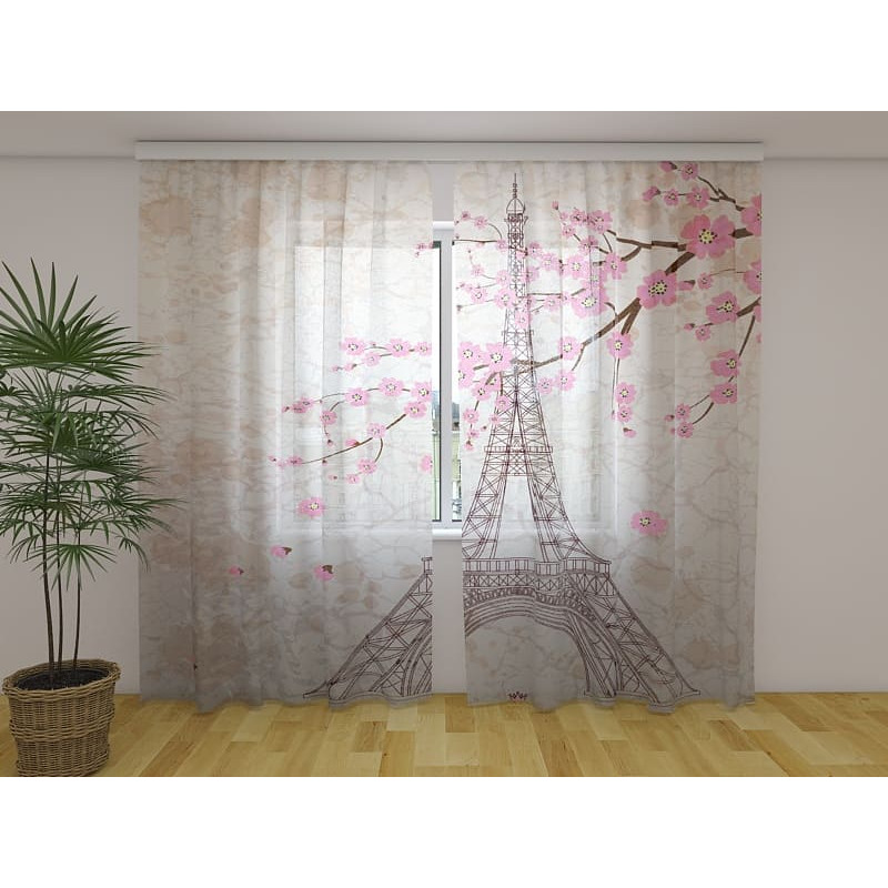 1,00 € Personalized curtain - Paris in bloom - ARREDALACASA