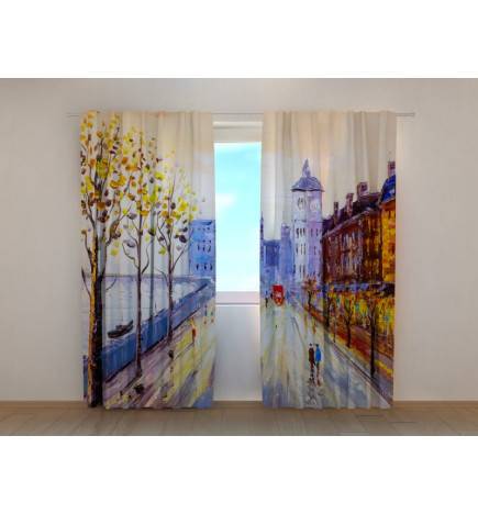 1,00 € Personalized Curtain - London - Oil on canvas style