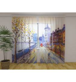 Personalized Curtain - London - Oil on canvas style