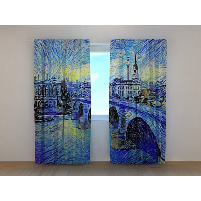 1,00 € Henkilökohtainen verho - London Bridge Van Gogh -tyyliin
