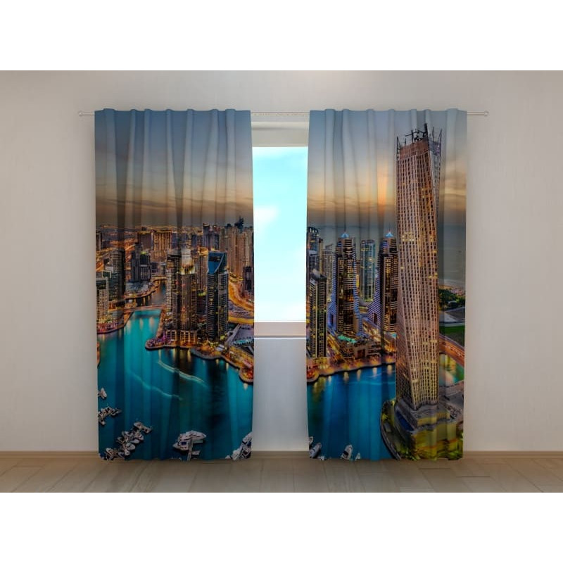 1,00 € Gepersonaliseerd gordijn - met Dubai bij zonsondergang
