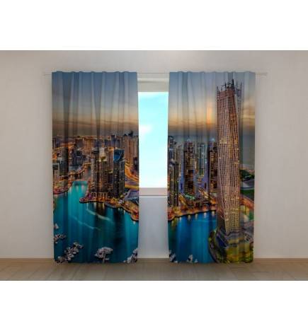 Personalisierter Vorhang - mit Dubai bei Sonnenuntergang