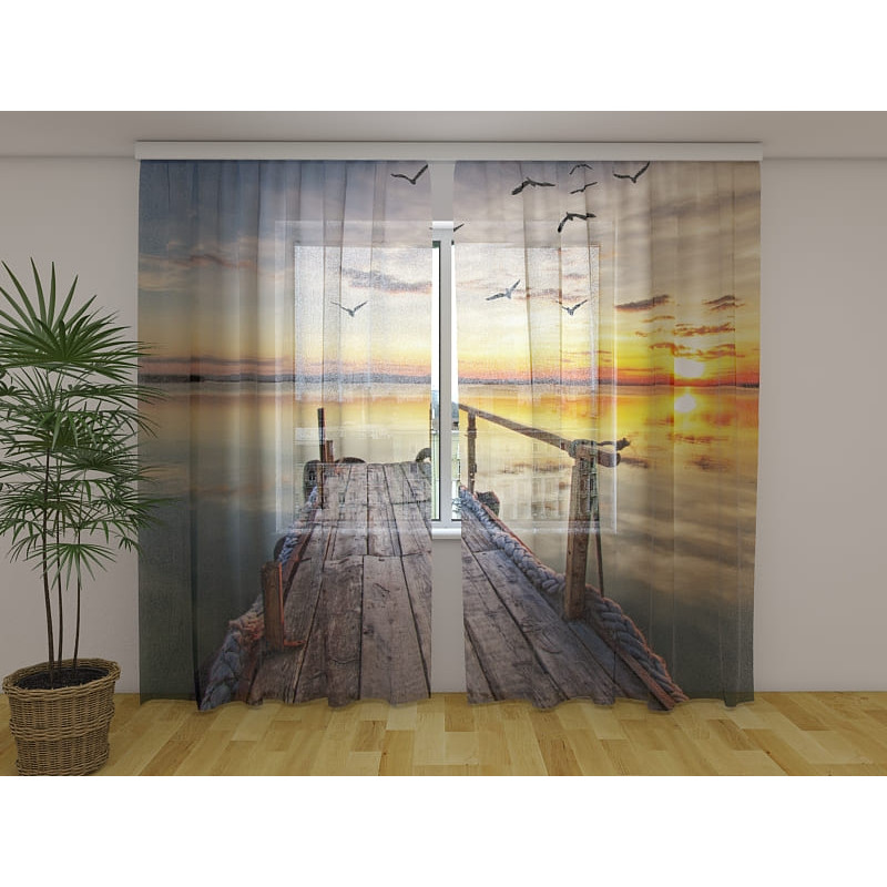 1,00 € Personalizēta telts - piestātne un kaijas - vakarā