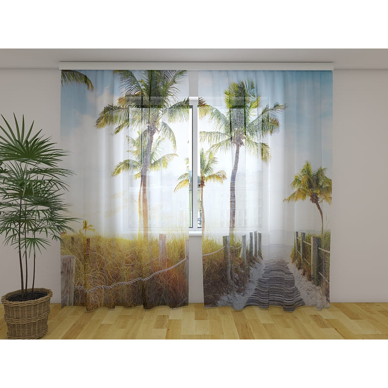 1,00 € Personalisierter Vorhang - Walkway, der zum Strand führt