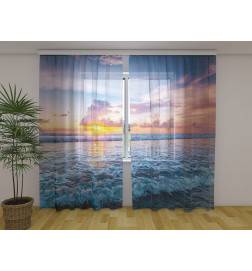 Isikupärastatud telk – merelained päikeseloojangul