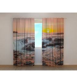 Personalized curtain - with the Australian sea and rocks