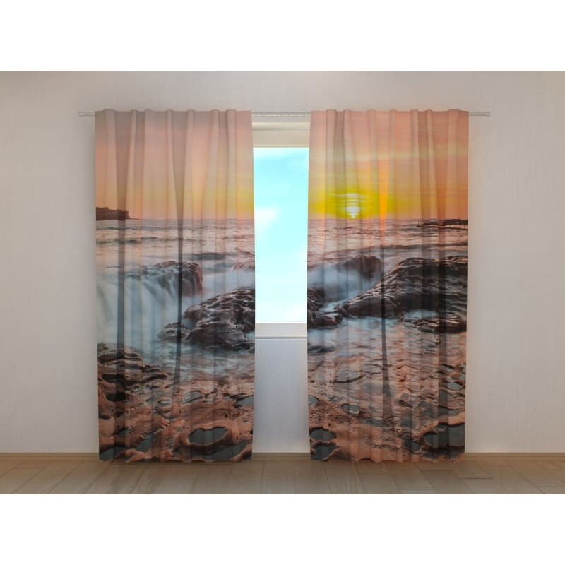 1,00 € Personalized curtain - with the Australian sea and rocks