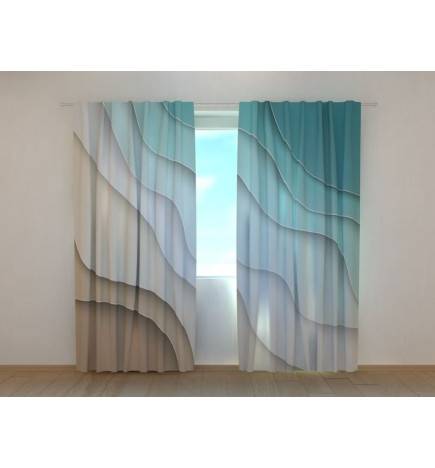 Custom Curtain - Abstract - With sea waves