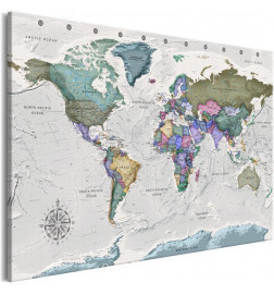 Decorative Pinboard - World Destinations (1 Part) Wide
