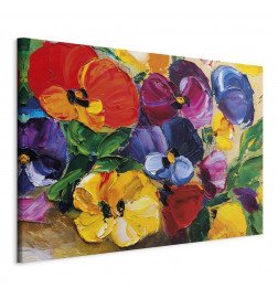 Canvas Print - Spring Pansies